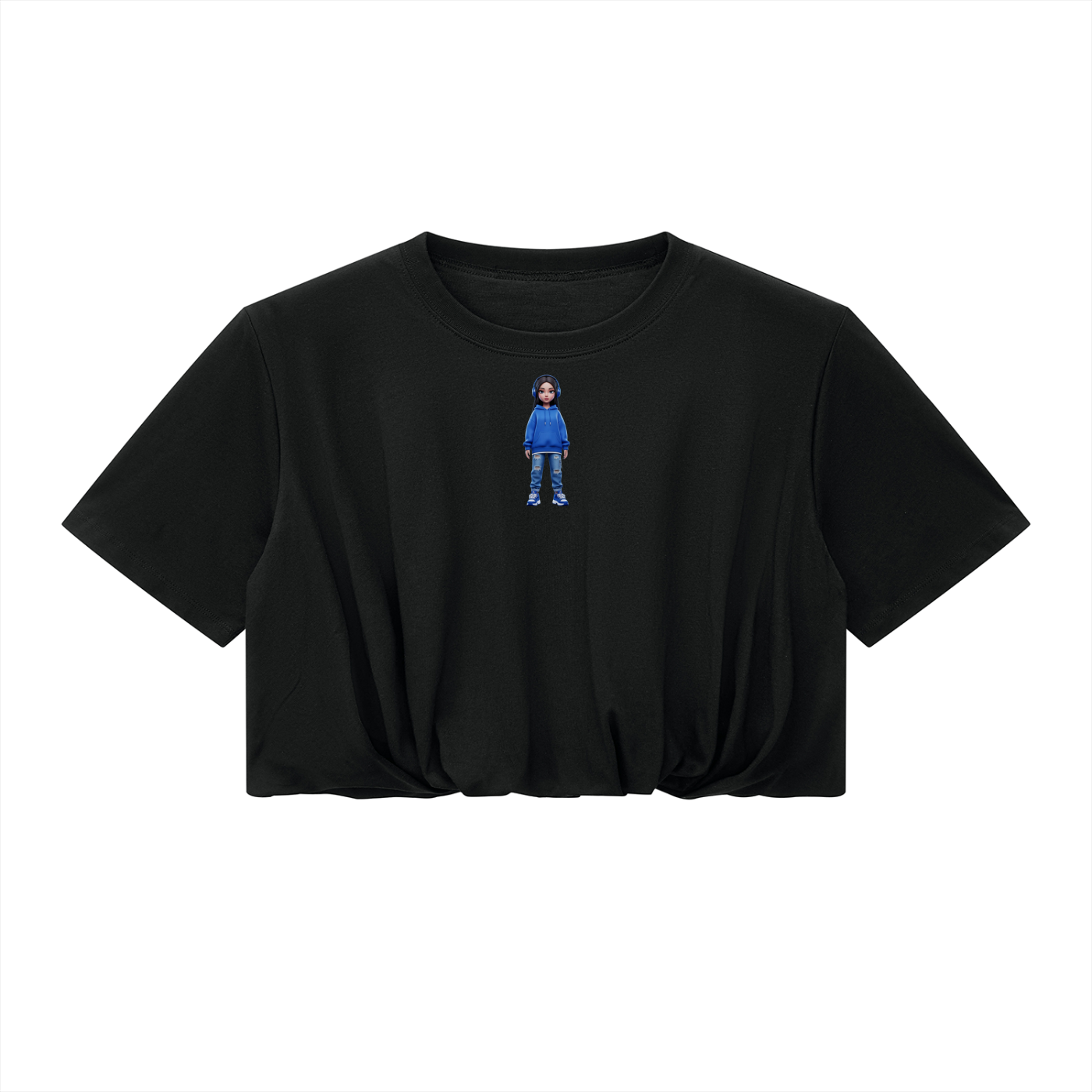 Women’s Crop Bubble Hem T-Shirt